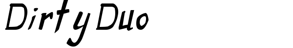 Dirty Duo font preview